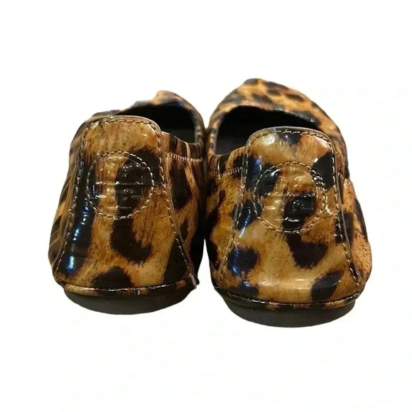 Tory Burch Eddie Patent Leather Leopard Animal Print Ballet Flats Women’s 7.5 - Picture 4 of 10